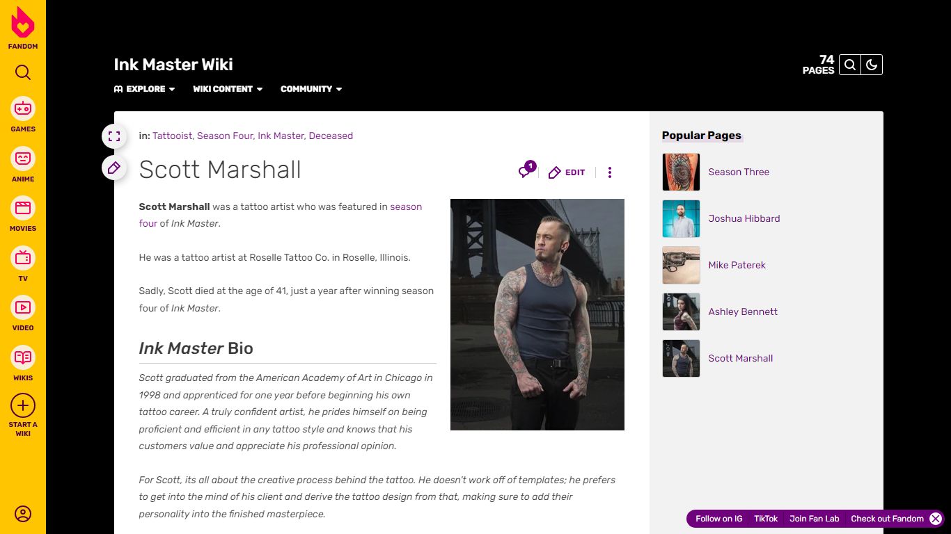 Scott Marshall | Ink Master Wiki | Fandom